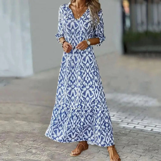 Beautiful Ladies Floral Long Maxi Dress - VibreMode