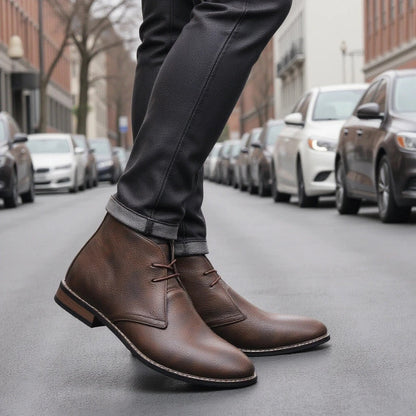 Claybourne Men's Faux Leather Chukka Boots - VibreMode