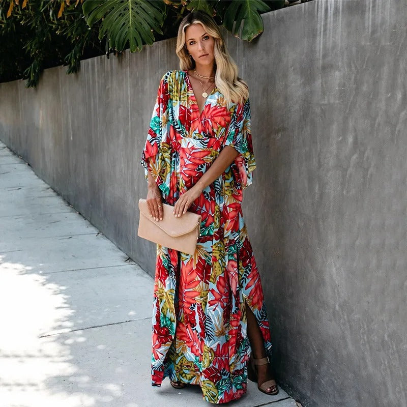 Chic Women's Lightweight Flowy Beach Cover Up Dress