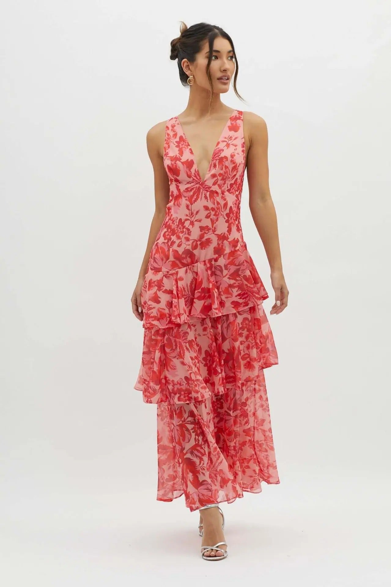 Women's Sleeveless Maxi Dress Flowing Skirt