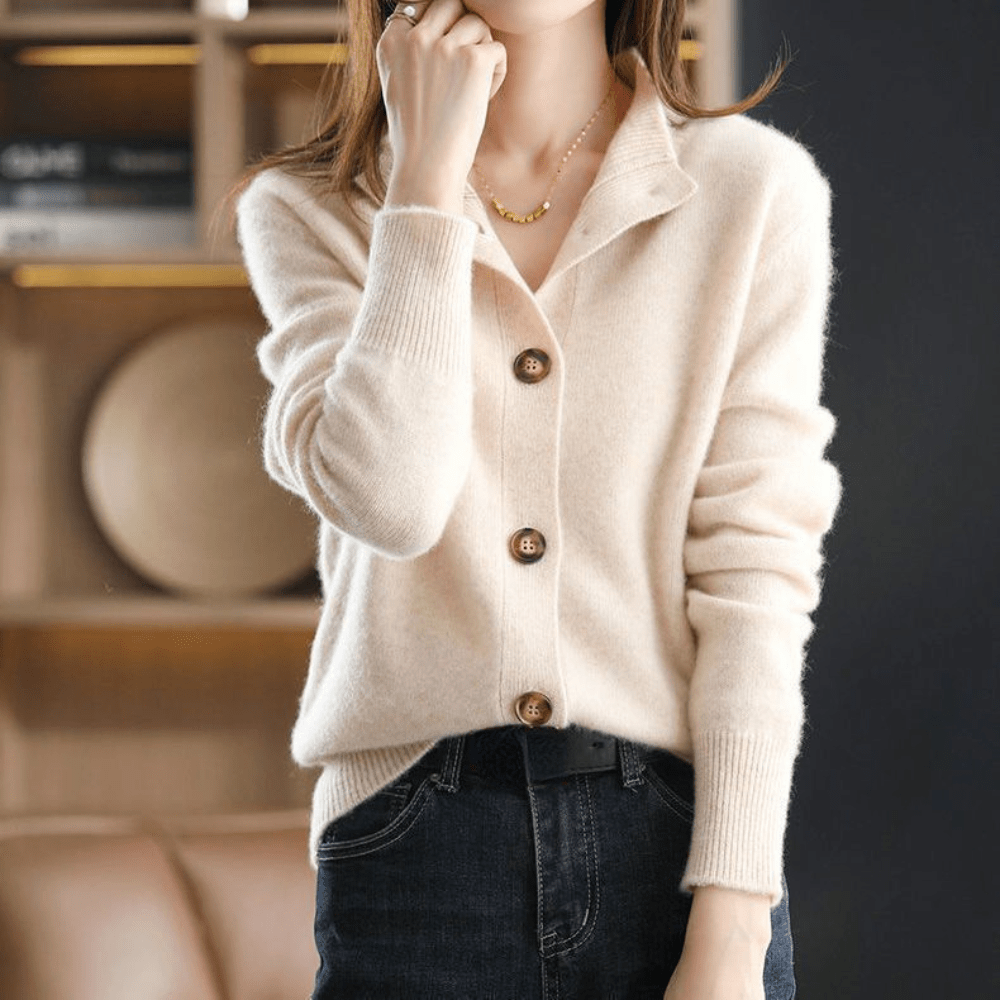Women's Cashmere Cardigan Soft Elegant Sweater