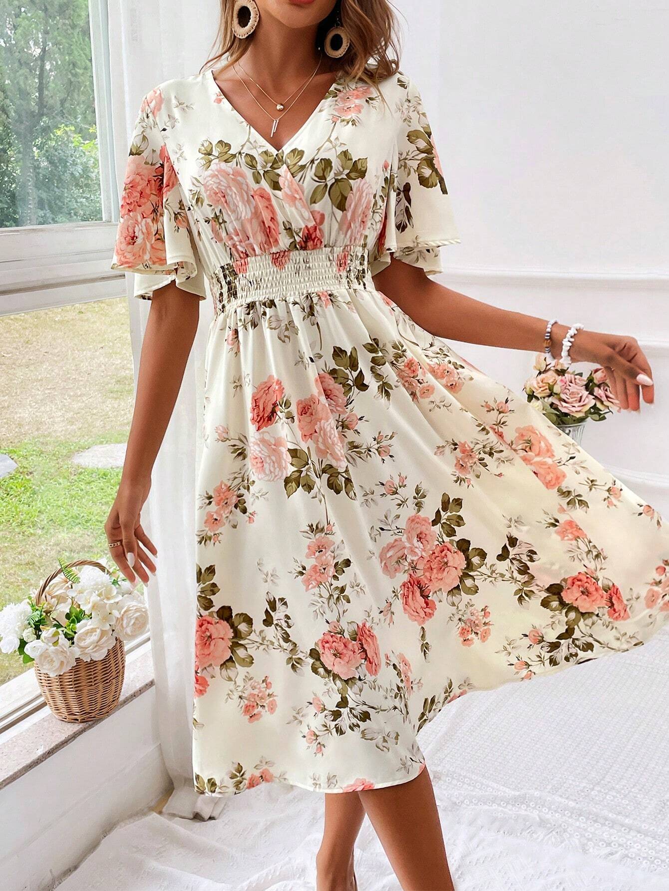 Image of Maisie | Women's Floral A-Line Midi Dress