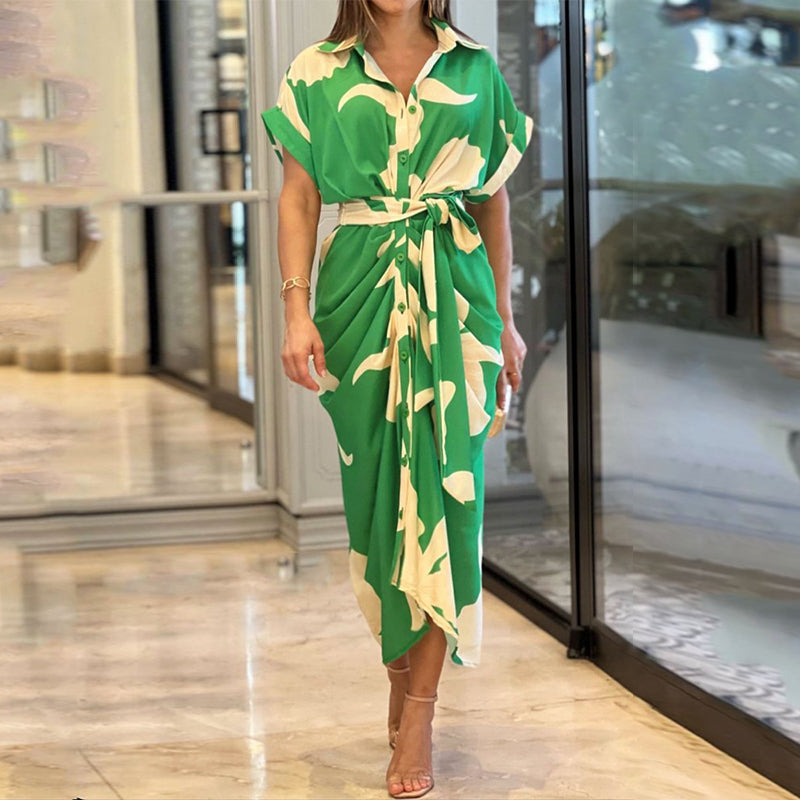 Women's Tie Waist Midi Dress - VibreMode