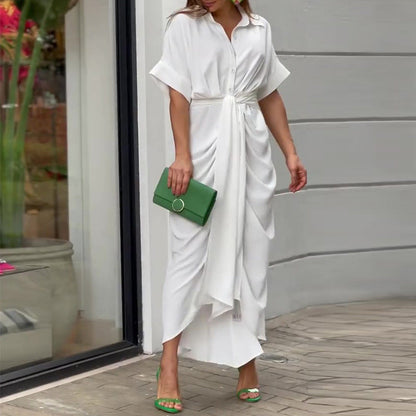 Image of Margot | Women's Tie Waist Midi Dress