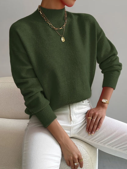 Women's Plain Long Sleeve Sweater
