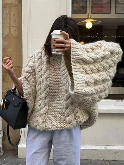 Image of Mariah | Women's Oversized Cable Knit Sweater