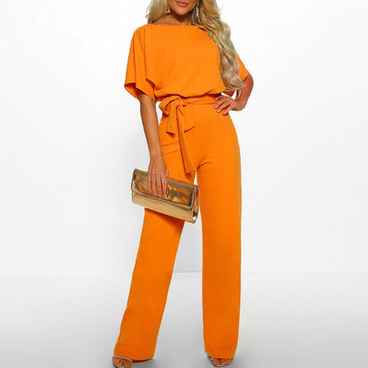 Women's Wide Leg Two Piece Set Belted