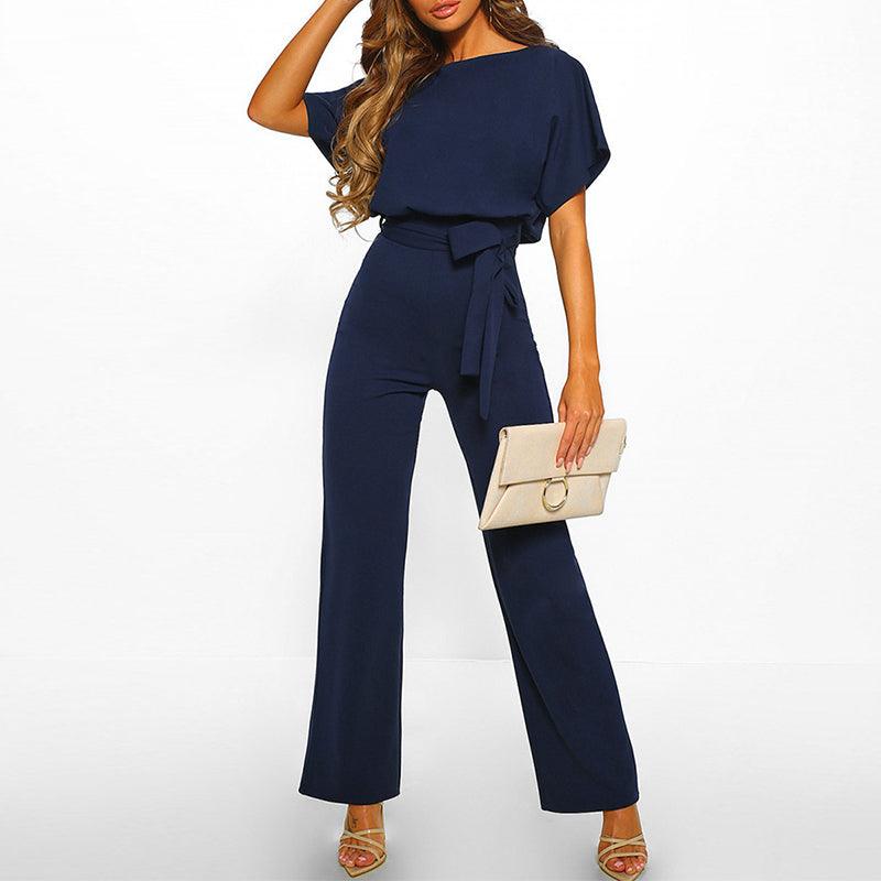 Women's Wide Leg Two Piece Set Belted