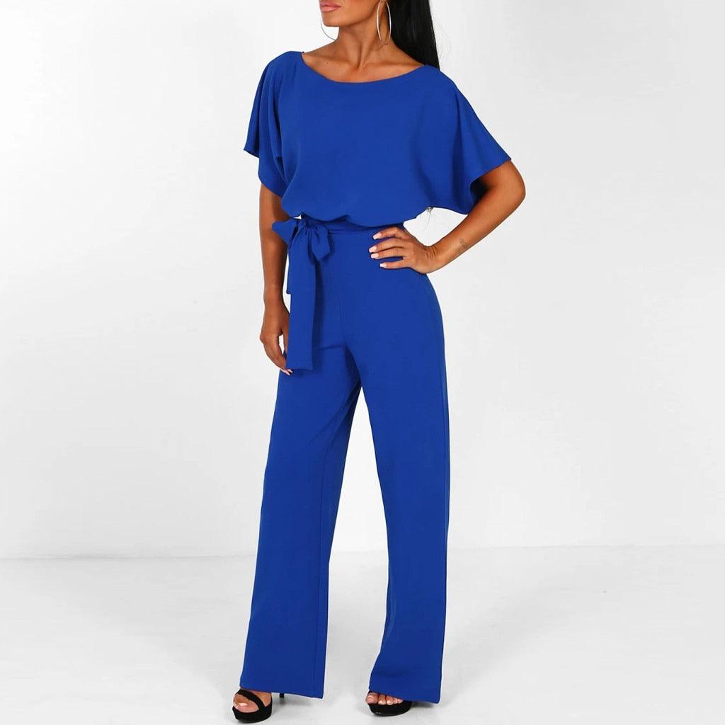 Women's Wide Leg Two Piece Set Belted