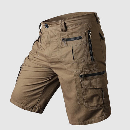 Men's Cargo Shorts Multi-Pocket Khaki - VibreMode