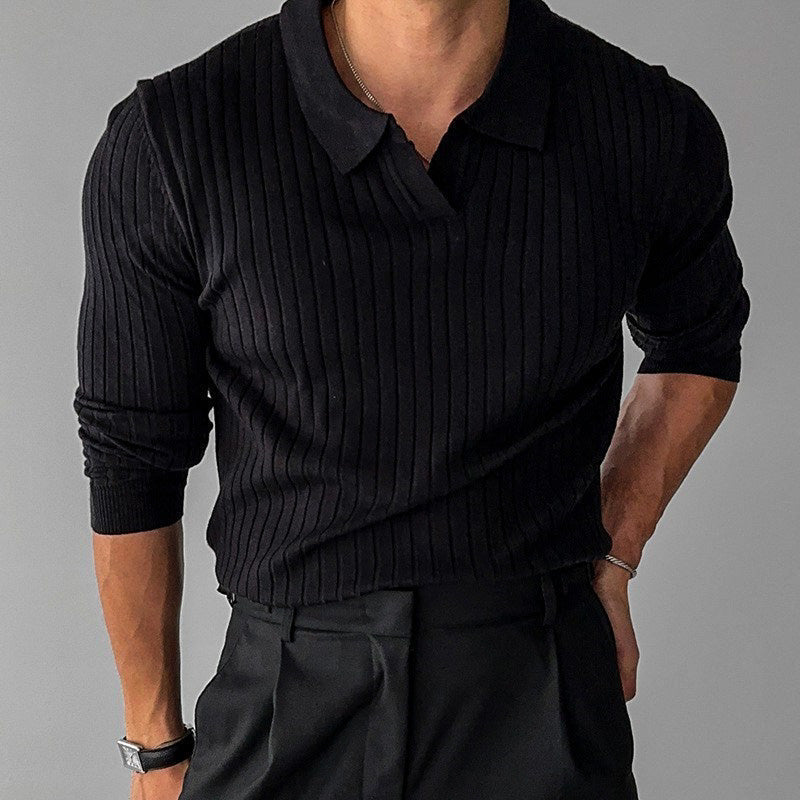 Image of Mark | Men's Slim Fit Long Sleeve Polo Shirt