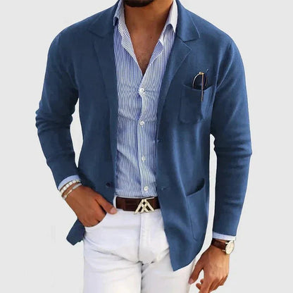 Men's Casual Blazer Notched Lapel Jacket - VibreMode