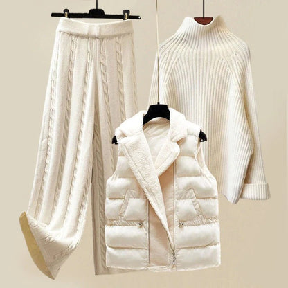 Women's Knitted Three Piece Set - VibreMode