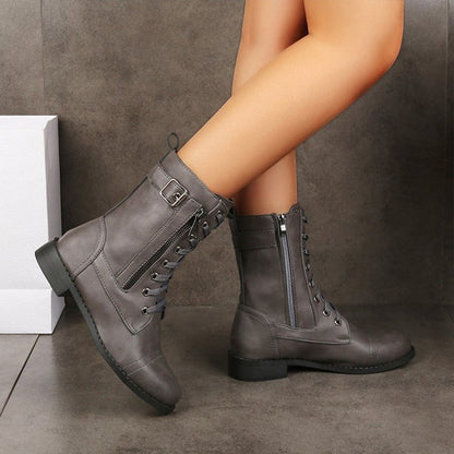 Image of Mary | Women's Lace-Up Ankle Combat Boots