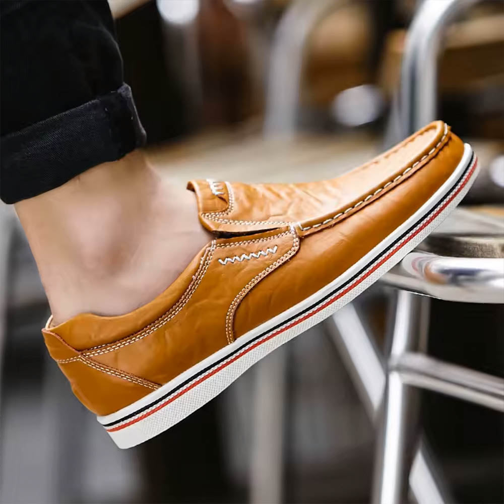 Men's Slip-On Loafers Casual Leather - VibreMode