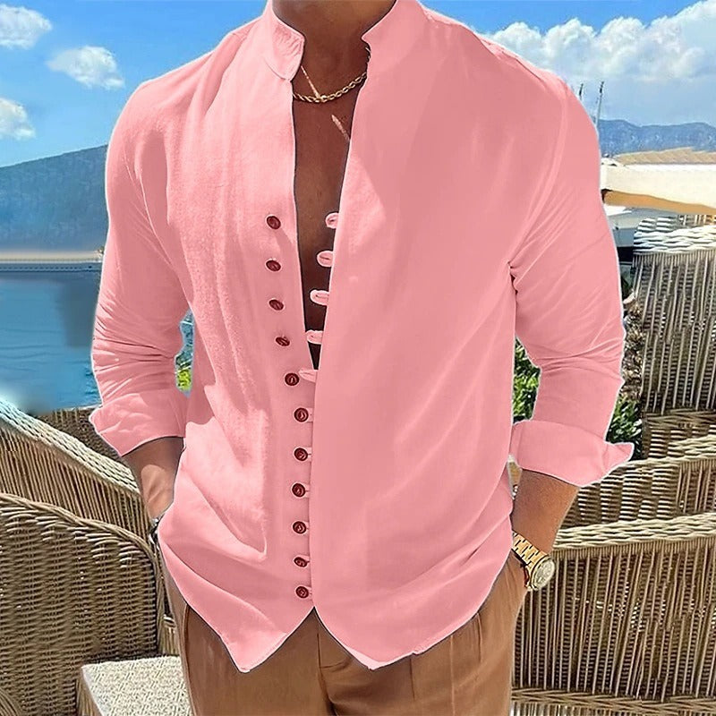 Image of Max | Men's Long Sleeve Button-Down Casual Shirt