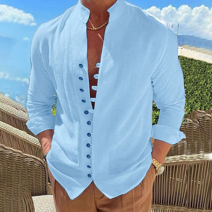 Men's Long Sleeve Button Down Casual Shirt - VibreMode