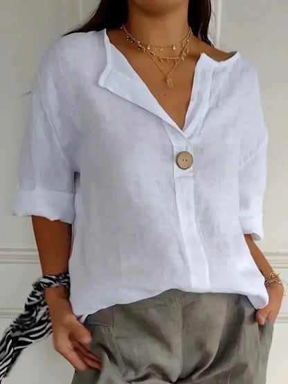 Image of Melissa | Women's Button-Down Oversized Blouse