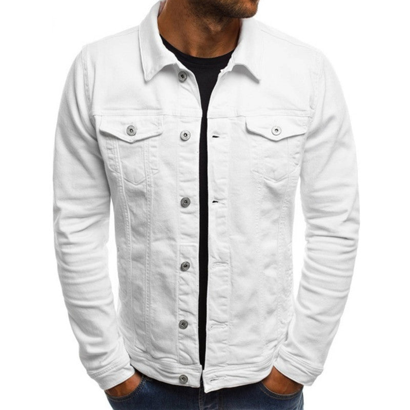 Men's Denim Jacket Multi-Pocket Blue - VibreMode