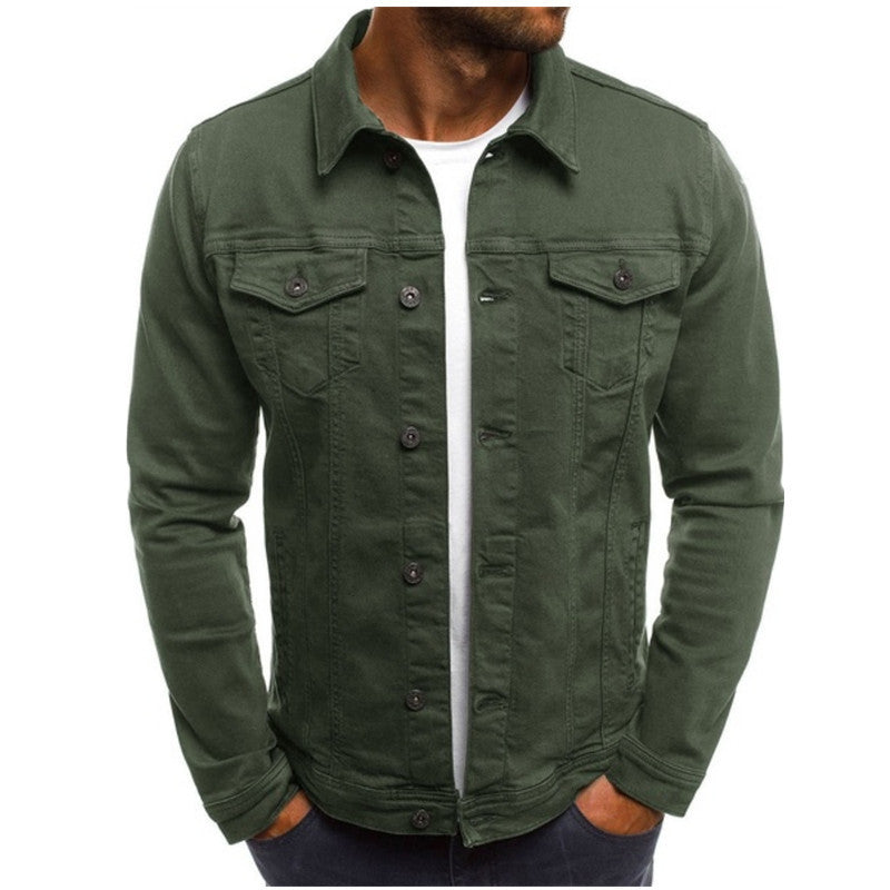 Men's Denim Jacket Multi-Pocket Blue