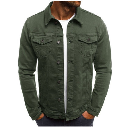 Men's Denim Jacket Multi-Pocket Blue