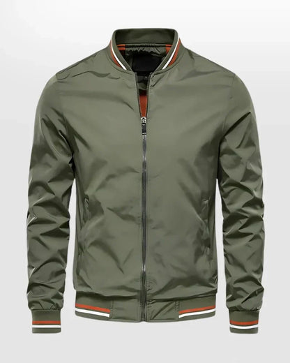 Men's Striped Bomber Jacket Lightweight Breathable - VibreMode