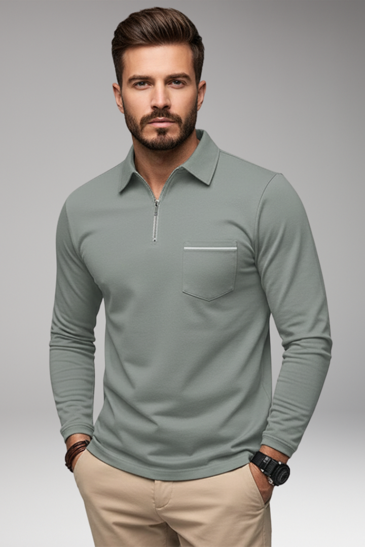 Men's Long Sleeve Dress Shirt Cotton Button Down
