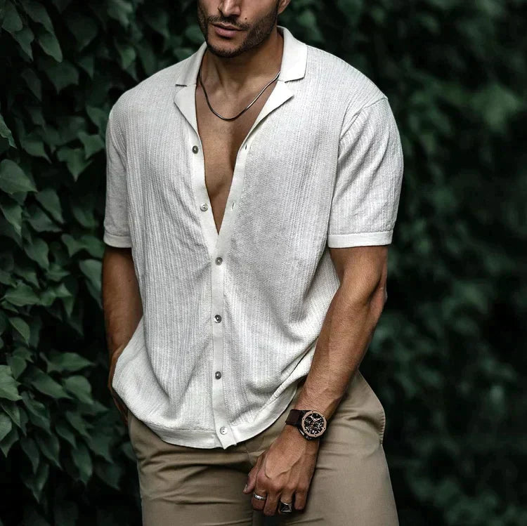 mens-woven-button-up-shirt-with-camp-collar-and-short-sleeves-4