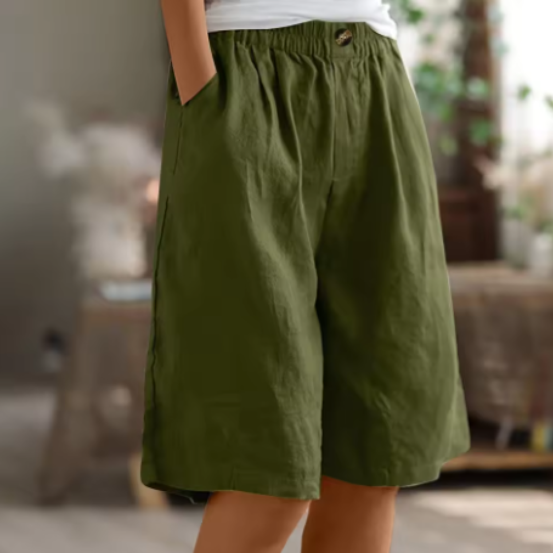 Michele Women's High Waisted Culotte Shorts - VibreMode