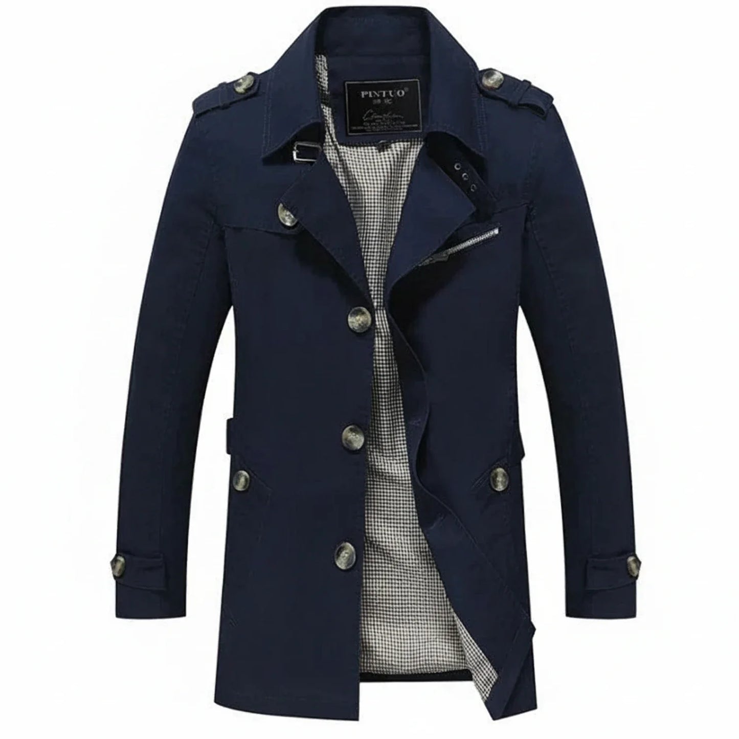 Men's Mid-Length Trench Coat