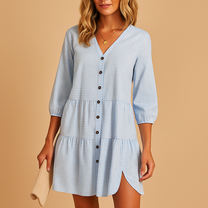 Women's Midi Summer Dress Elegant Fit - VibreMode