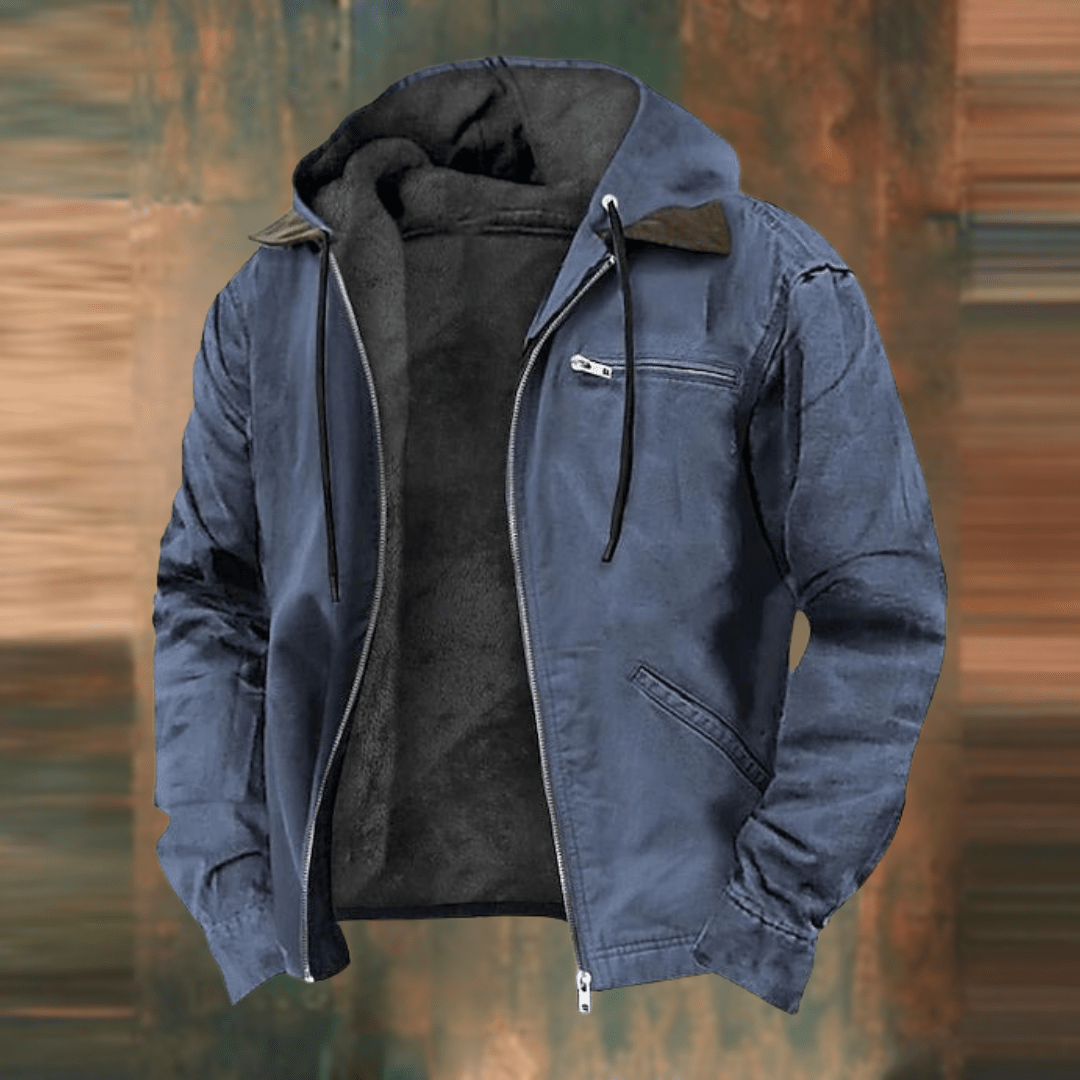Men's Bomber Jacket Warm Lined Zip Pockets