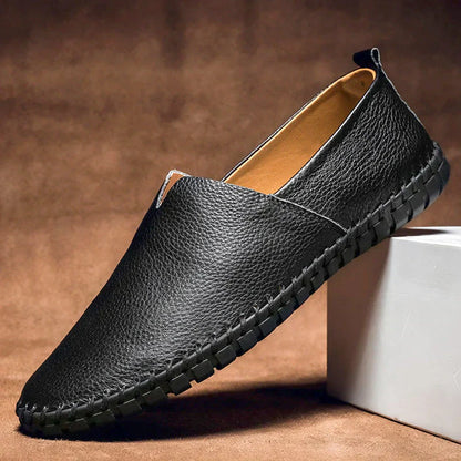 Men's Slip On Loafers Matte Genuine Leather