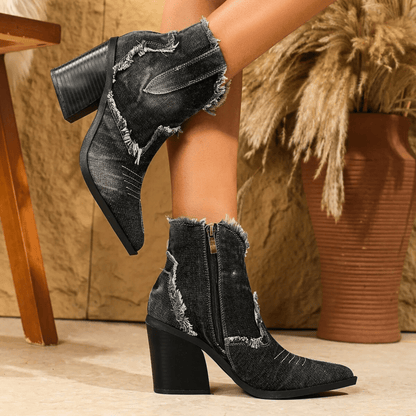 Women's Denim Ankle Boots