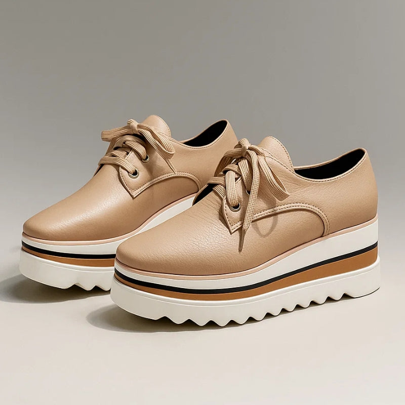 Morgan Men's Platform Loafers Lace-Up Leather - VibreMode