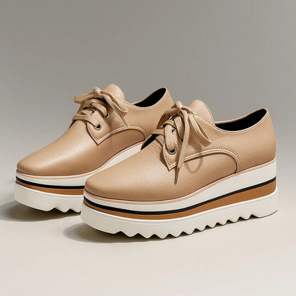 Morgan Men's Platform Loafers Lace-Up Leather - VibreMode