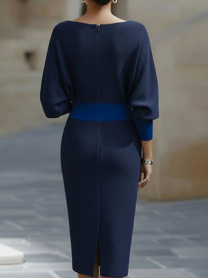 Flowy Knitted Mid Length Dress