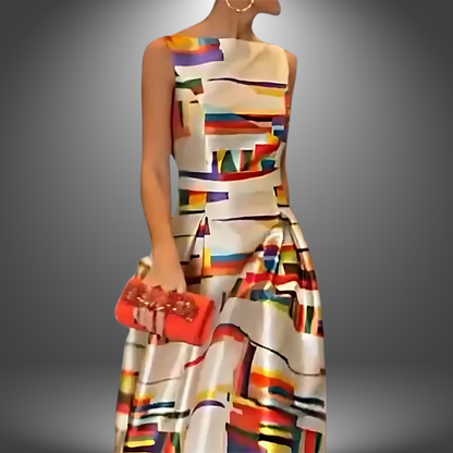 Image of Noelle | Women's Sleeveless A-Line Midi Dress