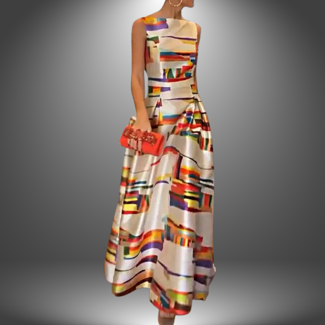 Noelle Women's Sleeveless A-Line Midi Dress - VibreMode