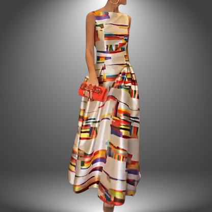 Noelle Women's Sleeveless A-Line Midi Dress - VibreMode
