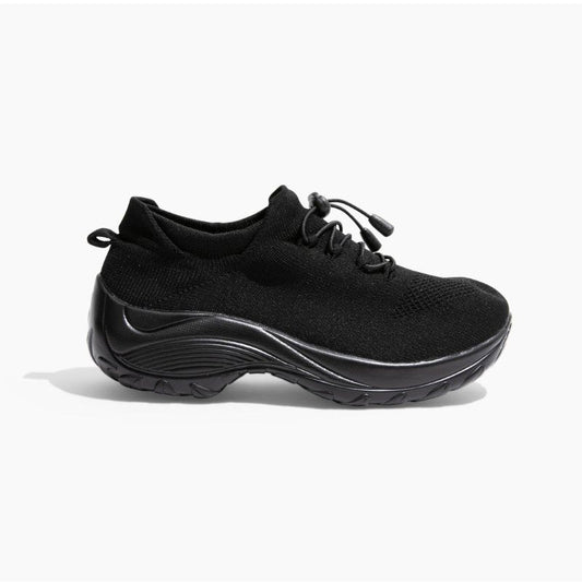 Comfortable Medical Slip Resistant Arch Support Shoes - Black - VibreMode