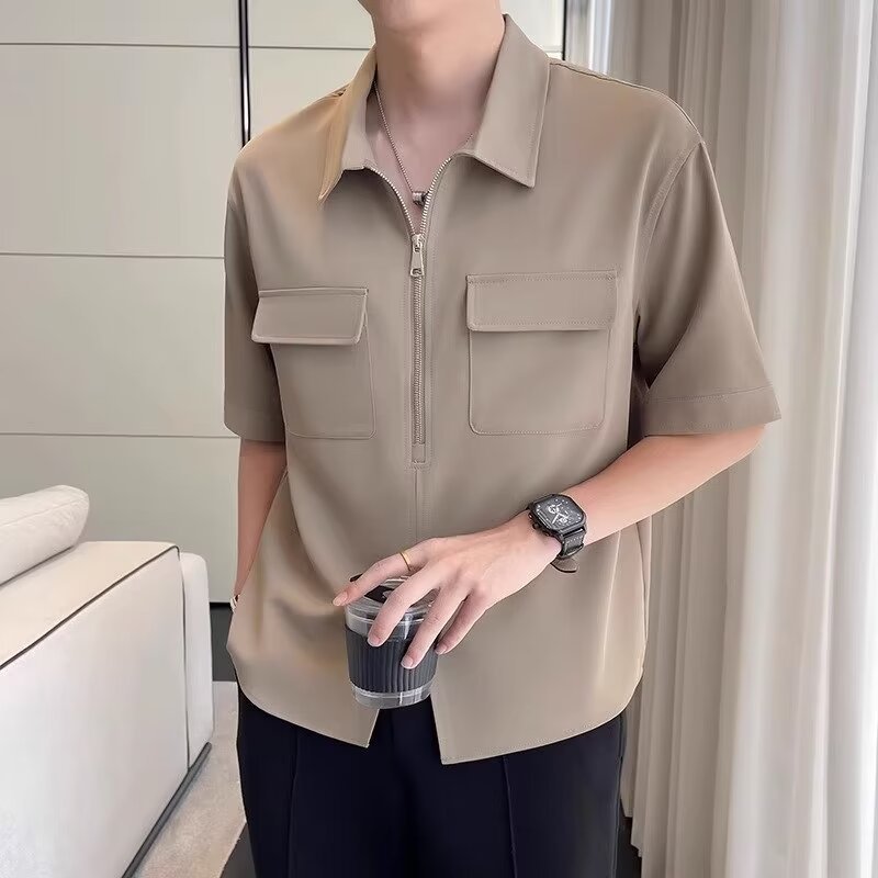 Image of Norman | Men's Zip Front Utility Shirt