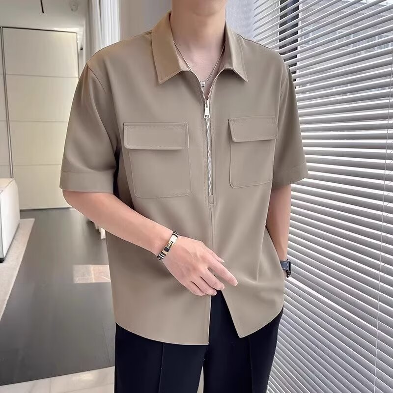 Image of Norman | Men's Zip Front Utility Shirt