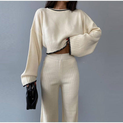 Women's High Waist Cropped Set