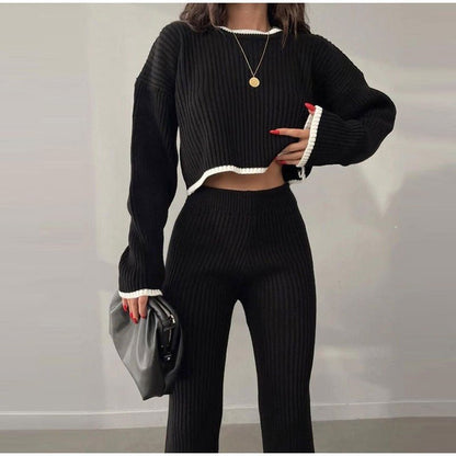 Women's High Waist Cropped Set