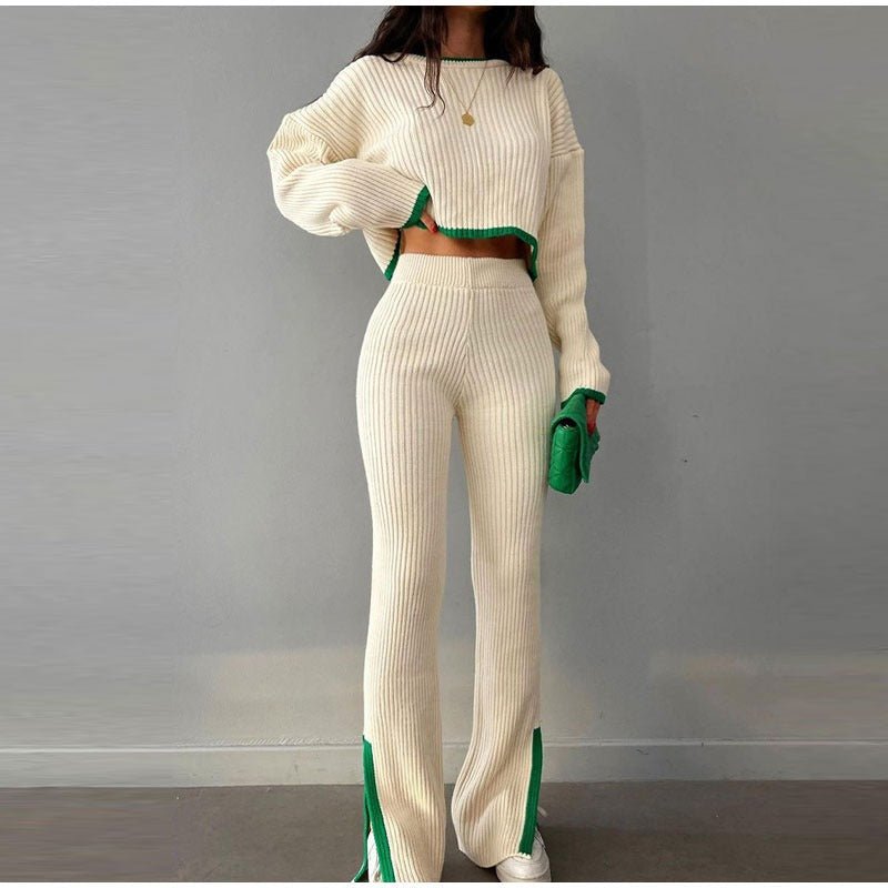 Women's 2 Piece Crop And Pants Set - VibreMode