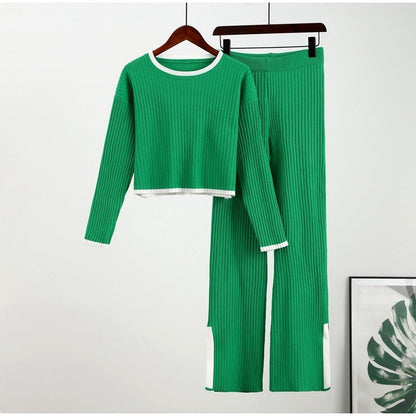 Women's 2 Piece Crop And Pants Set