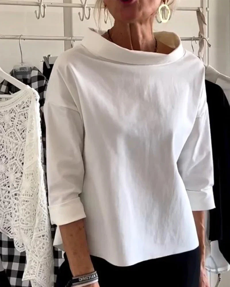 Women's Casual Bateau Neck 3/4 Sleeve - VibreMode