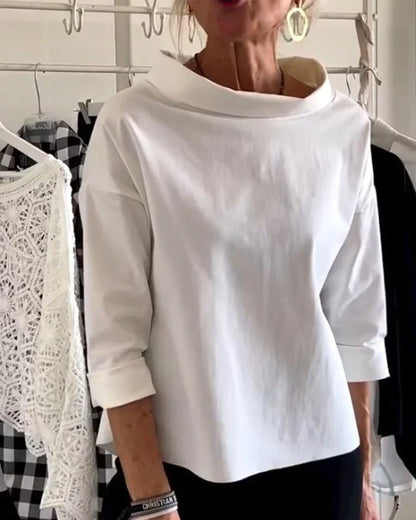 Women's Casual Bateau Neck 3/4 Sleeve - VibreMode