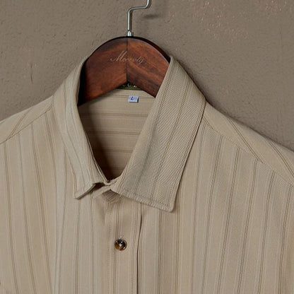 Image of Oscar | Men's Long Sleeve Striped Shirt